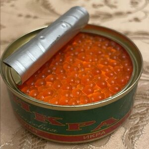 Caviar Tin Magnet Vintage 1990